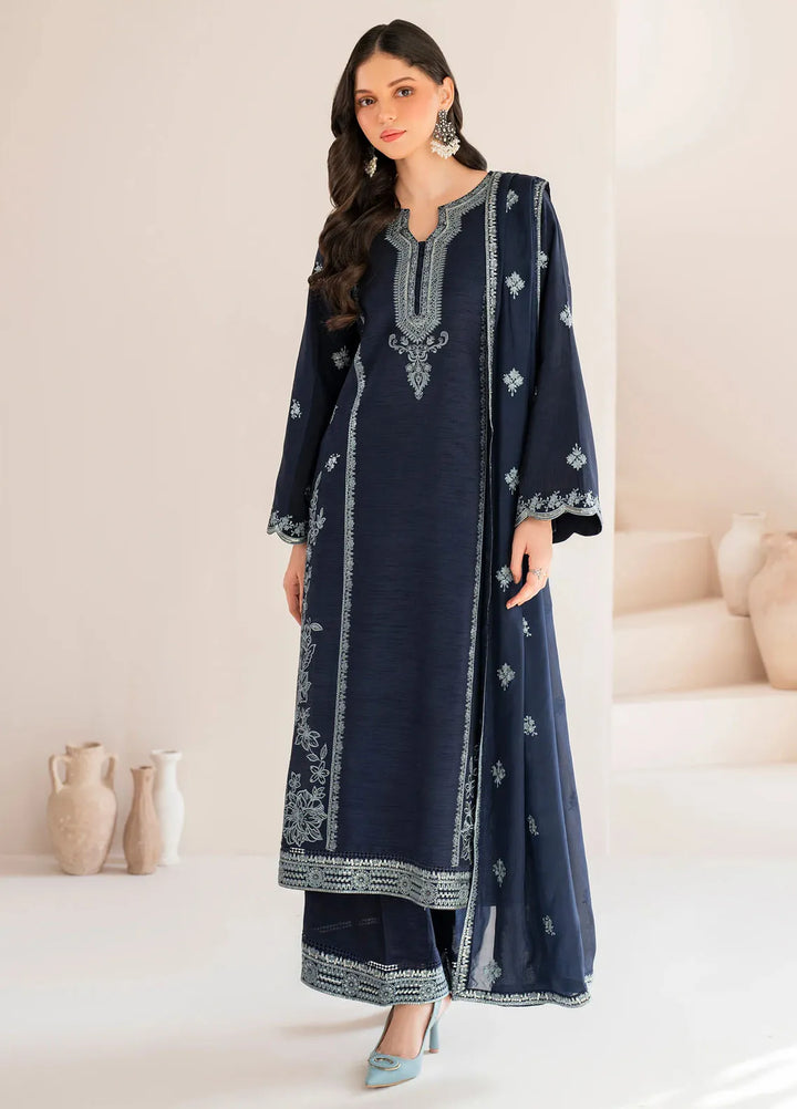 Garnet Pret Embroidered Raw Silk 3 Piece Suit Zarrin
