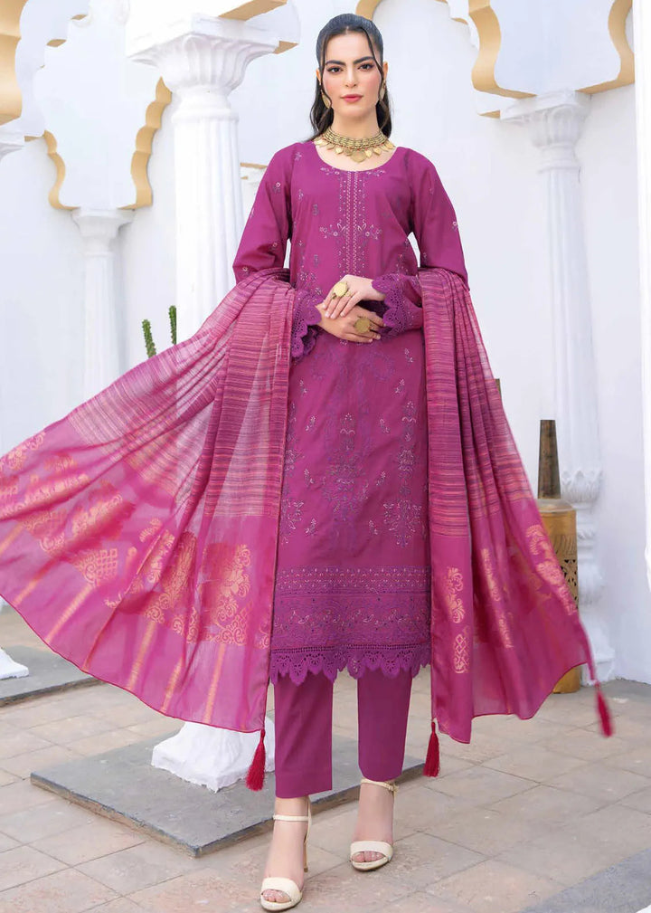 Ghazal by Riaz Arts Embroidered Lawn Suits Unstitched 3 Piece RA25GL D-01 - Summer Collection