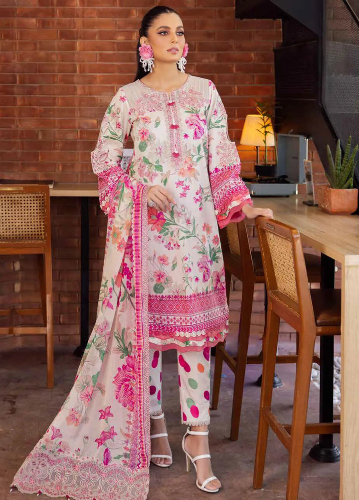 Girl Glam By Nureh Chikankari Lawn Suit Unstitched 3 Piece NU24GG GL-11 - Summer Collection