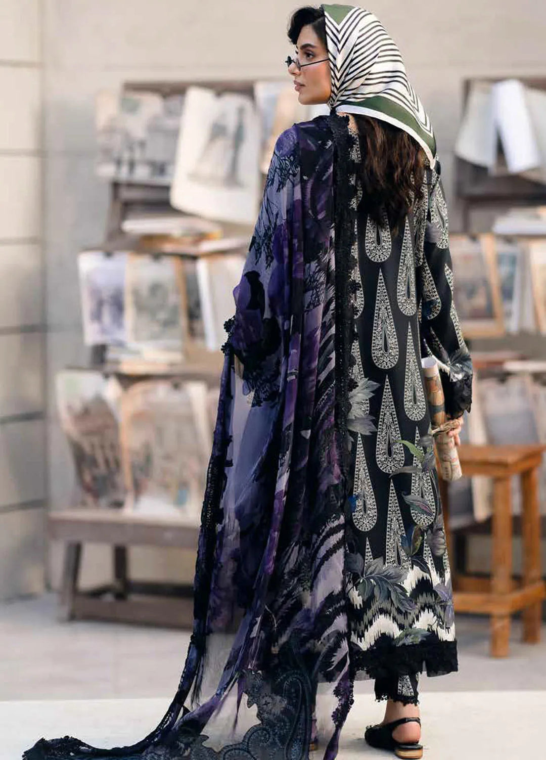 Girl Glam By Nureh Embroidered Crepe Suits Unstitched 3 Piece NU24GV GL-19 - Festive Collection