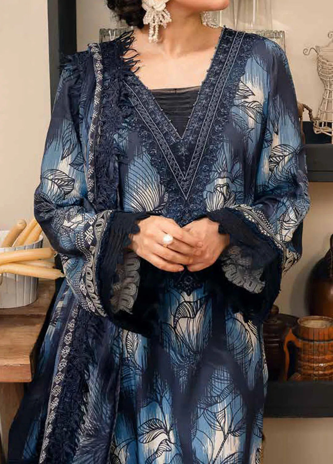 Girl Glam By Nureh Embroidered Crepe Suits Unstitched 3 Piece NU24GV GL-21 - Festive Collection