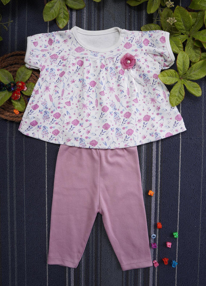 Sanaulla Exclusive Range Cotton Fancy Girls Suits -  131074 Light Purple
