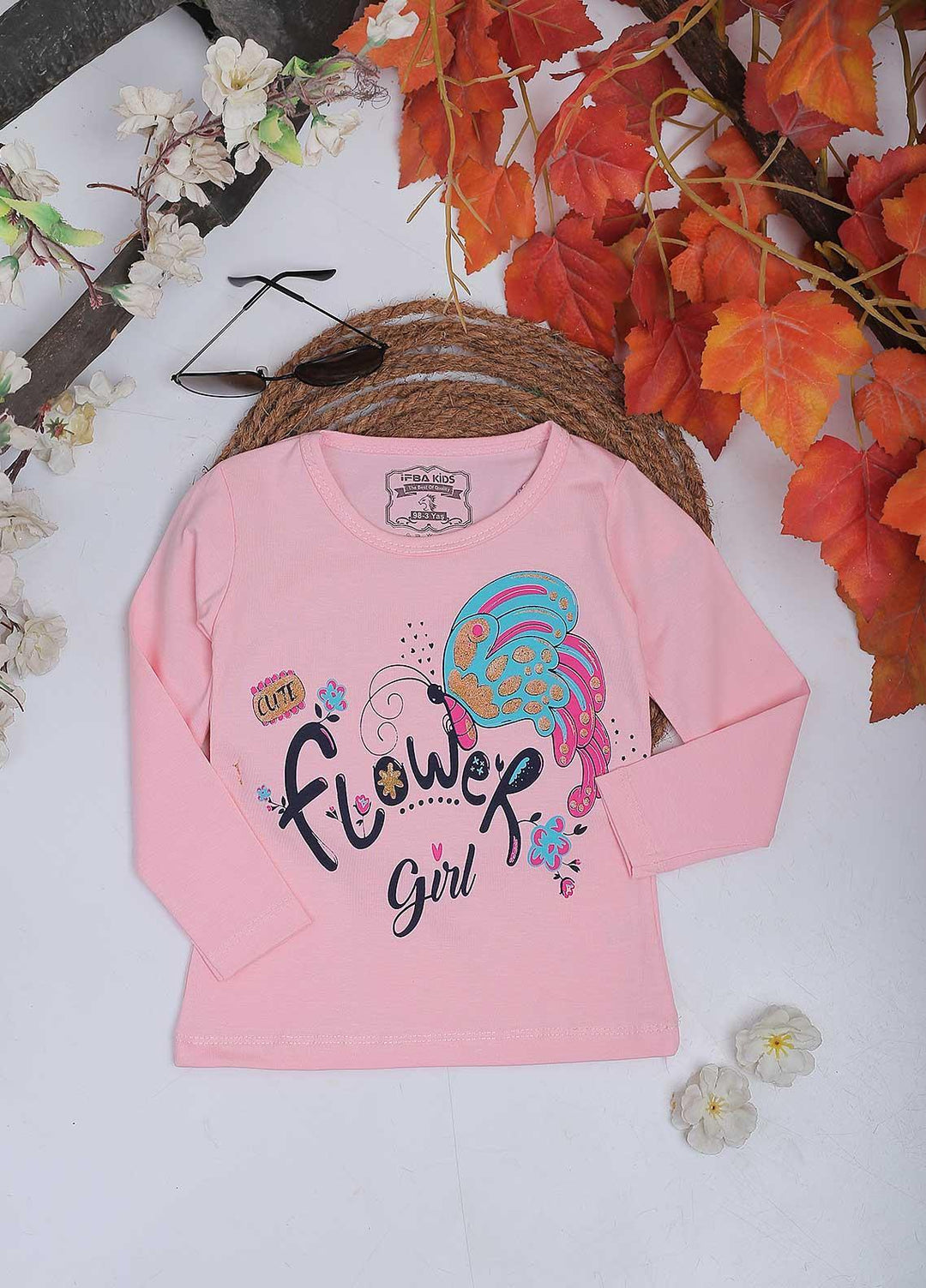 Sanaulla Exclusive Range Mix Casual T-Shirts for Girls -  10368 Pink