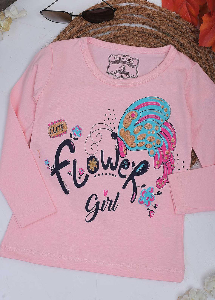 Sanaulla Exclusive Range Mix Casual T-Shirts for Girls -  10368 Pink