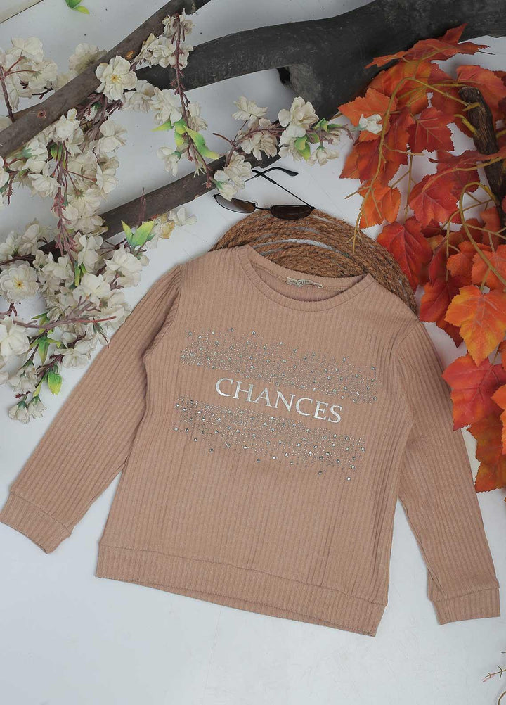 Sanaulla Exclusive Range Mix Casual Tops for Girls -  4552 Brown