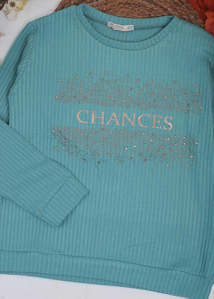 Sanaulla Exclusive Range Mix Casual Girls Tops -  4552 Ferozi