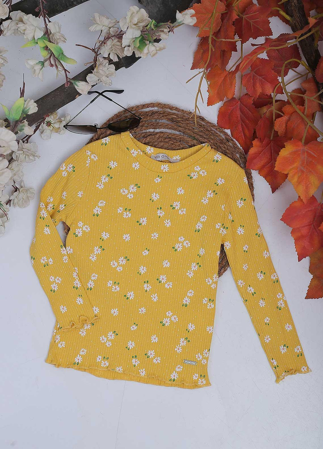 Sanaulla Exclusive Range Mix Casual Tops for Girls -  4586 Yellow