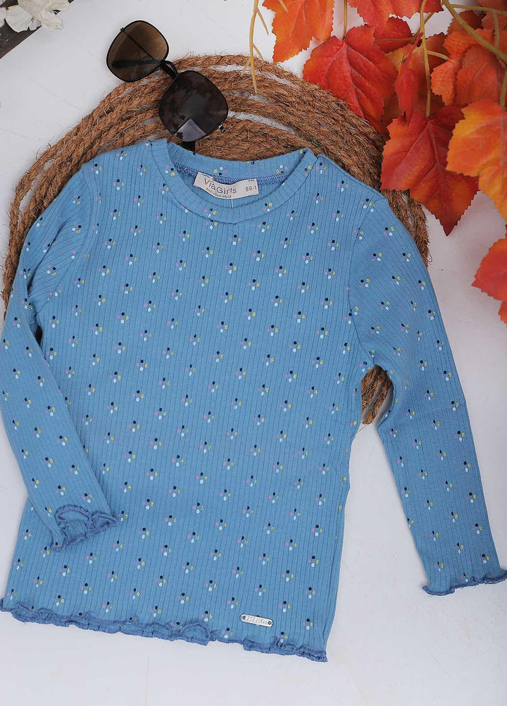 Sanaulla Exclusive Range Mix Casual Girls Tops -  4589 Blue