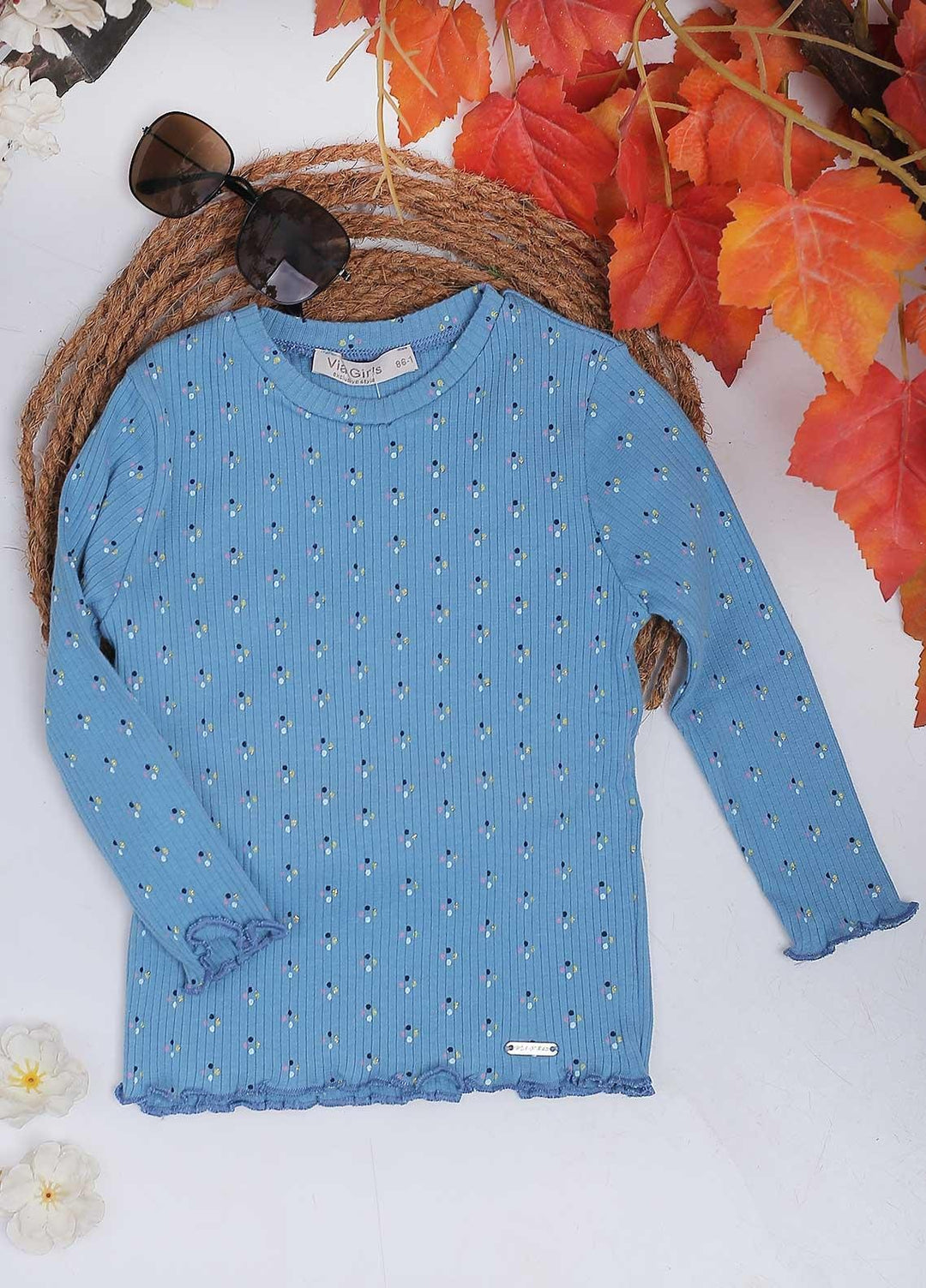 Sanaulla Exclusive Range Mix Casual Girls Tops -  4589 Blue