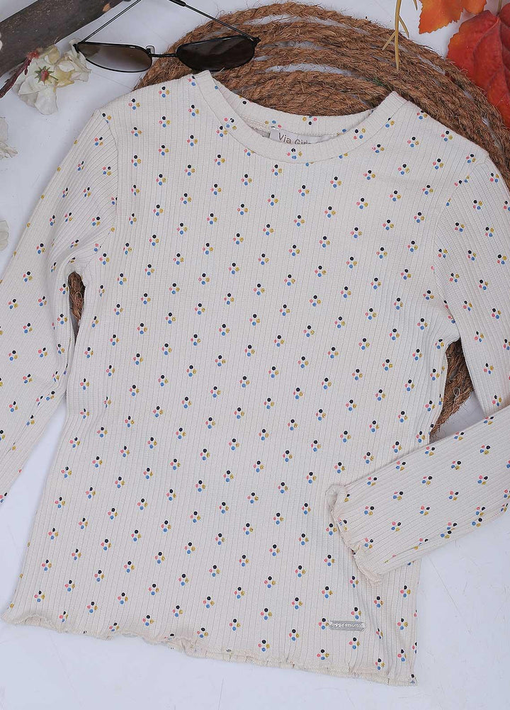 Sanaulla Exclusive Range Mix Casual Tops for Girls -  4589 Off White