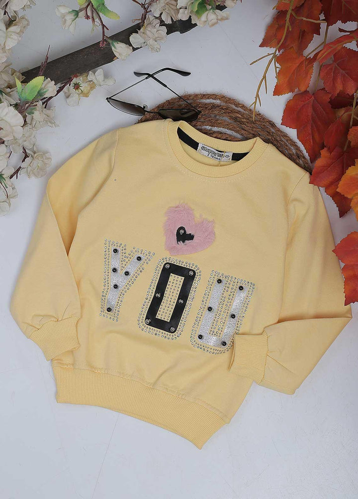 Sanaulla Exclusive Range Mix Casual T-Shirts for Girls -  1034 Yellow