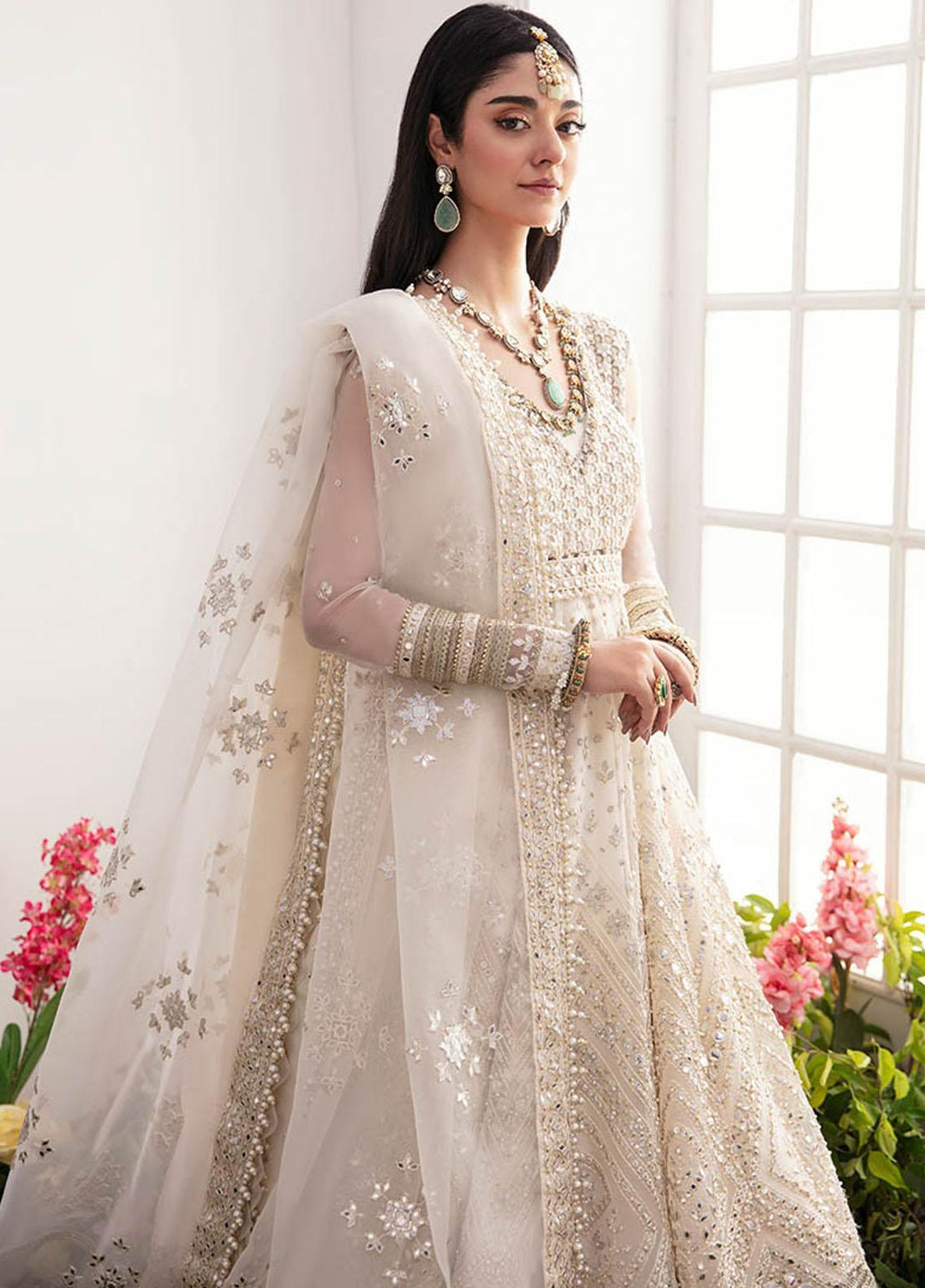 Gossamer By Zaha Embroidered Organza Suits Unstitched 4 Piece ZKS23G ZC23-03 Parisa - Luxury Collection