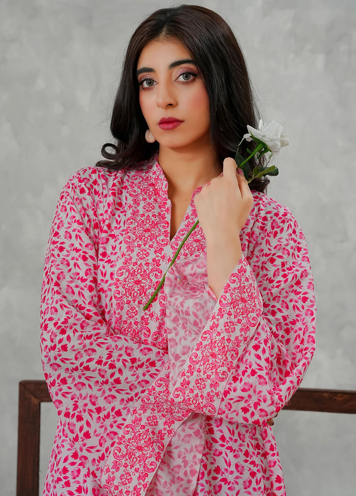 Grape Drape Pret Embroidered Lawn 1 Piece Crimson Rose