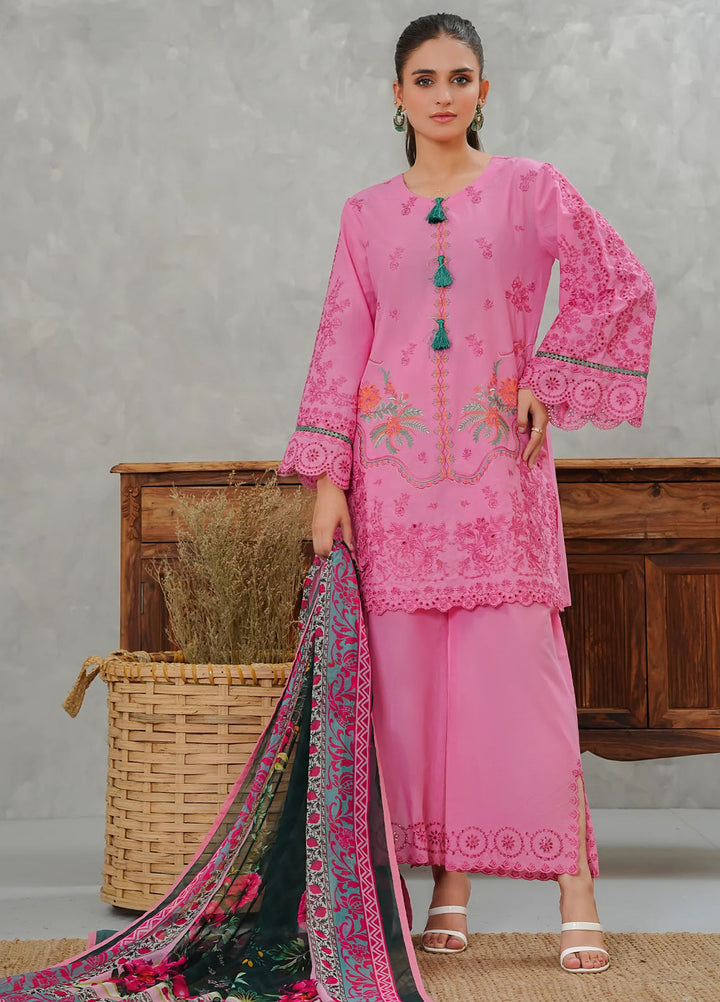 Grape Drape Pret Embroidered Lawn 3 Piece Floral Radiance