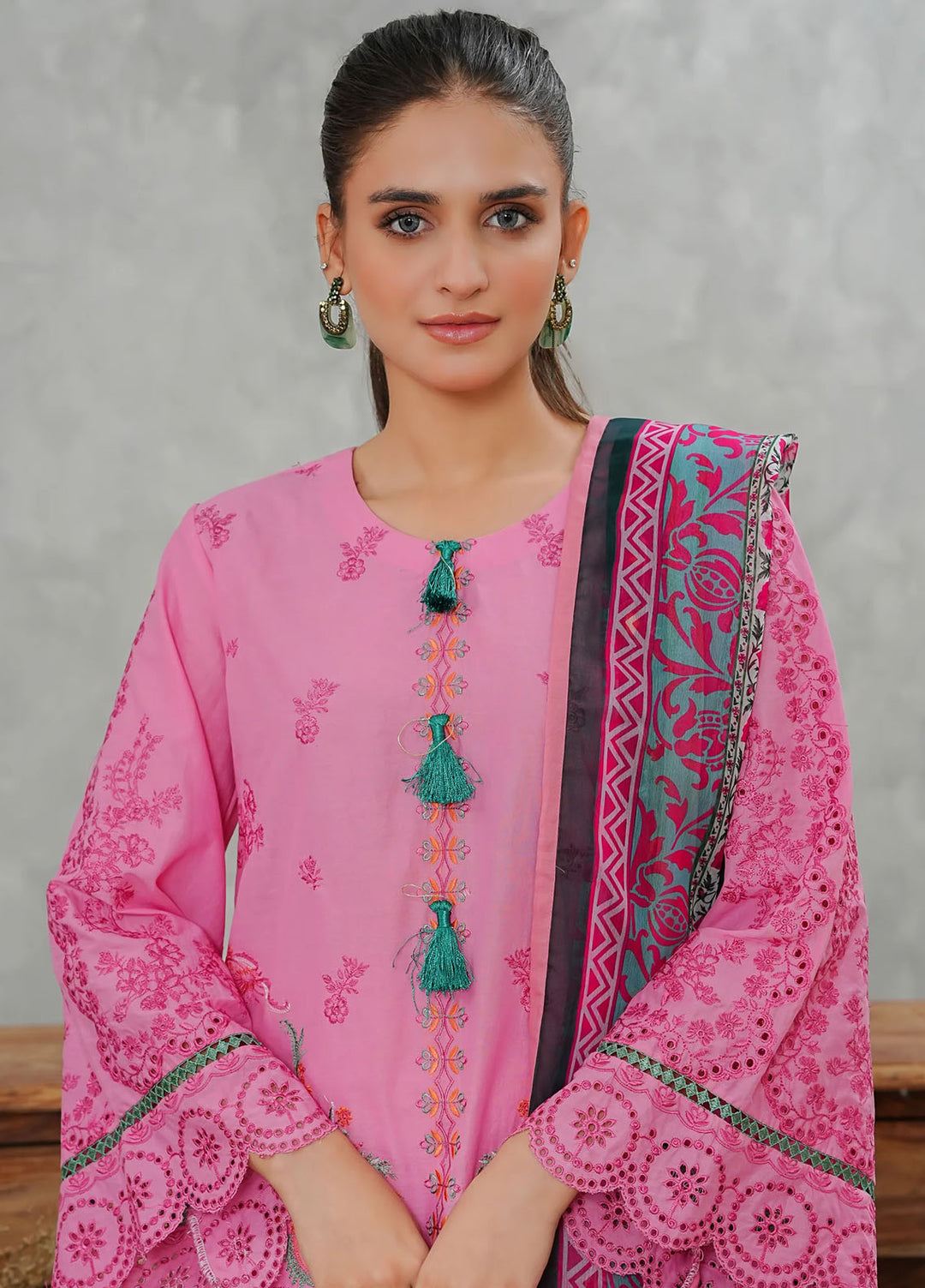 Grape Drape Pret Embroidered Lawn 3 Piece Floral Radiance