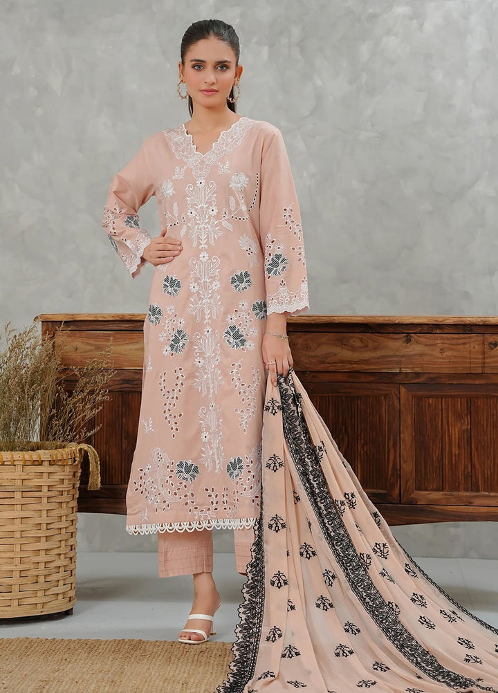 Grape Drape Pret Embroidered Lawn 3 Piece Fluer Muse