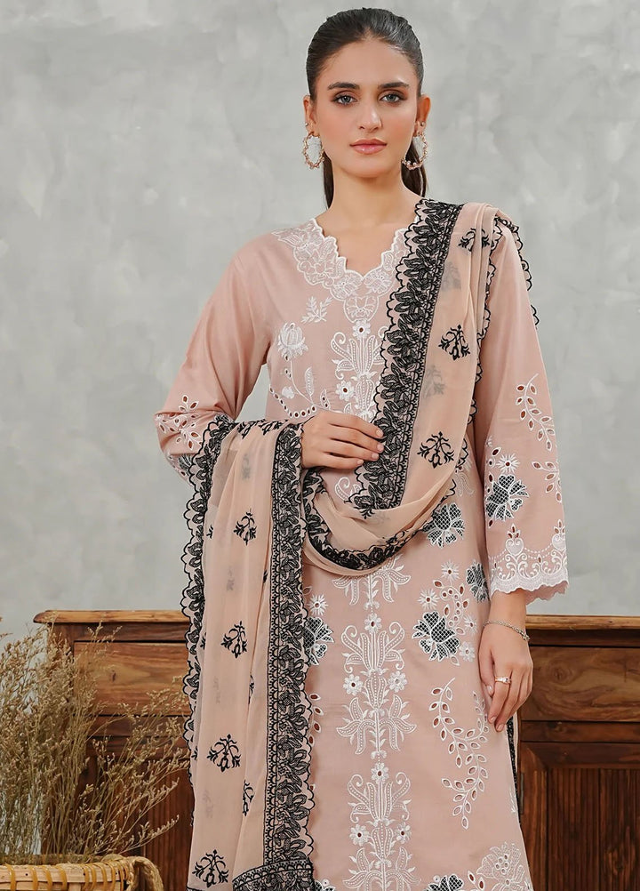 Grape Drape Pret Embroidered Lawn 3 Piece Fluer Muse