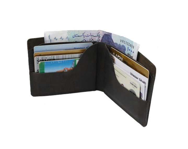 Vintage by Jild Mens Genuine Vintage Leather Wallet-CHARCOAL S2 - Wallets Collection
