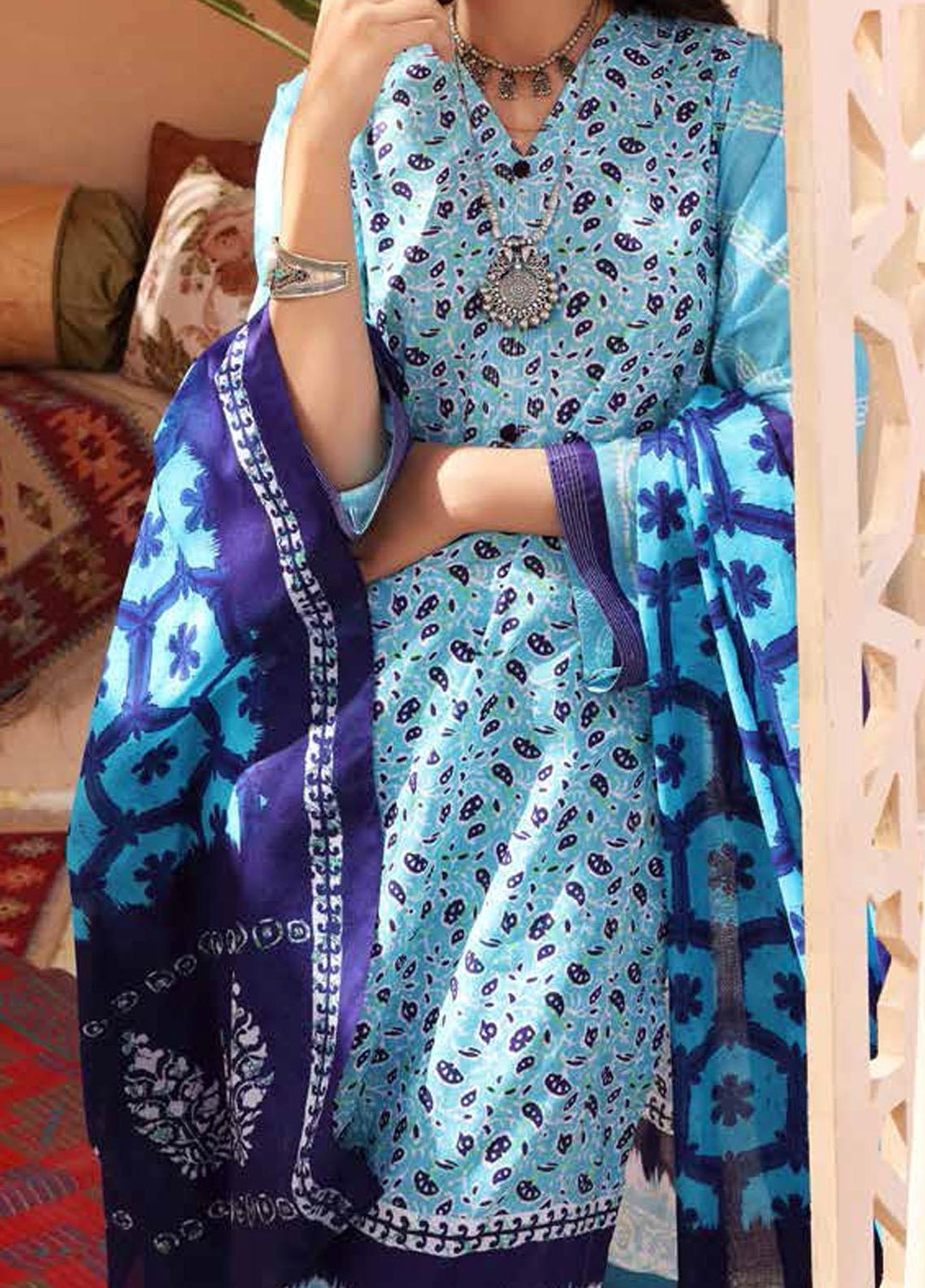 Batik By Gul Ahmed Printed Lawn Suits Unstitched 2 Piece GA21B TL-348 - Festive Collection