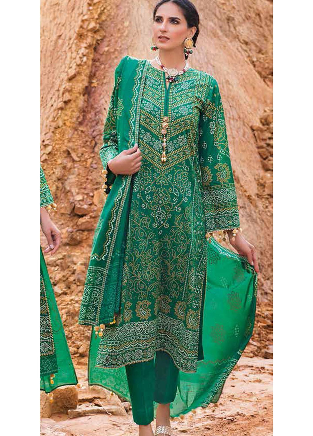 Gul Ahmed Printed Lawn Suits Unstitched 3 Piece GA22CHL CL-22136 A - Summer Lawn Collection