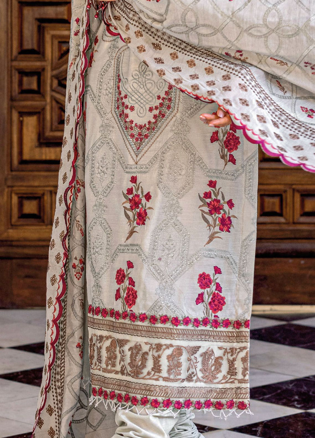 Gul Ahmed Embroidered Cotton Suits Unstitched 3 Piece GA24LF FE-42064 - Festive Collection