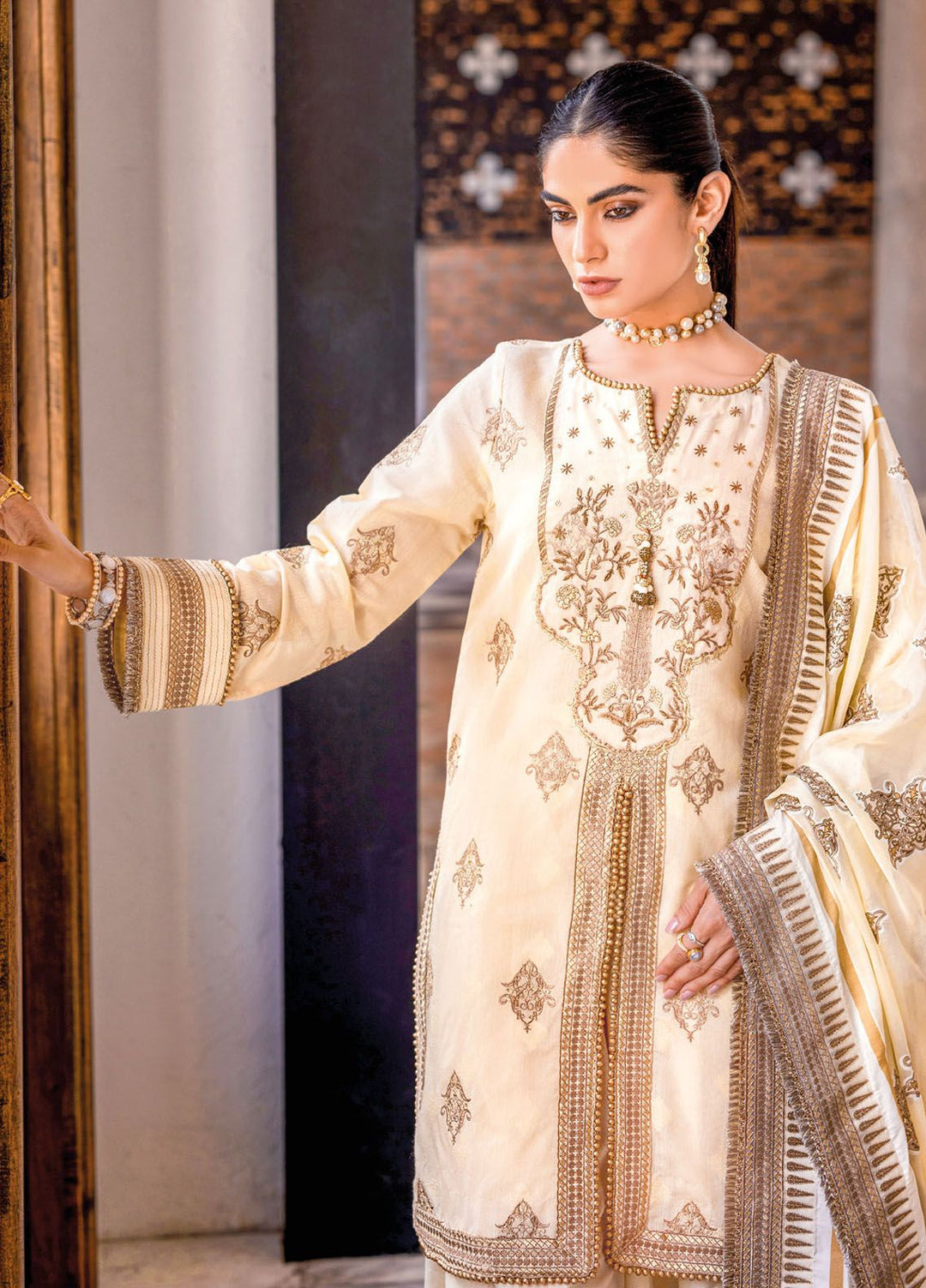 Gul Ahmed Embroidered Jacquard Suits Unstitched 3 Piece GA24LF FE-42073 - Festive Collection