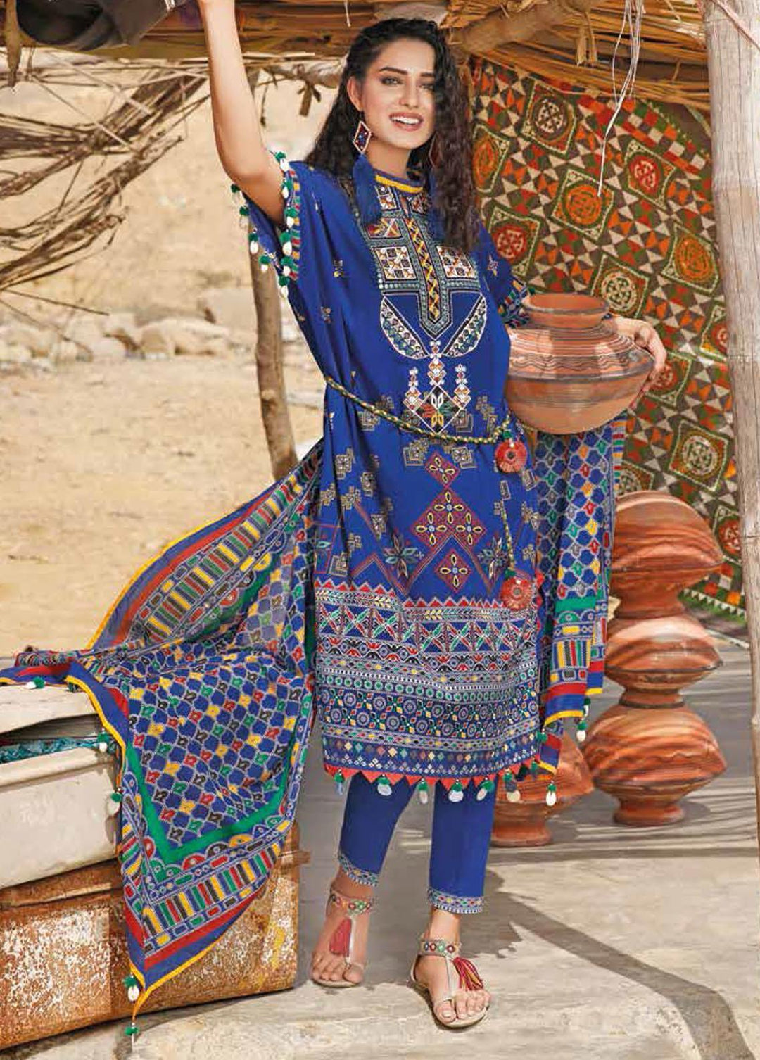 Gul Ahmed Embroidered Lawn Suits Unstitched 3 Piece GA22SB CL-1313 - Summer Collection