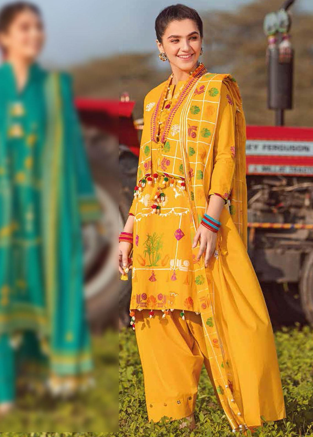 Gul Ahmed Printed Lawn Suits Unstitched 3 Piece GA22SB CL-22013 - Summer Collection