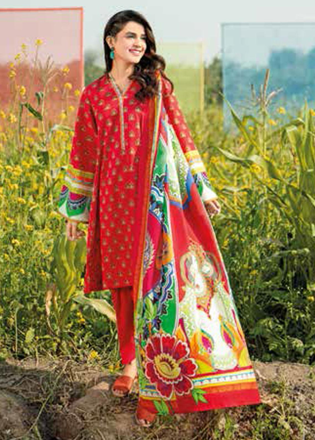 Gul Ahmed Printed Lawn Suits Unstitched 3 Piece GA22SB CL-22090 A - Summer Collection
