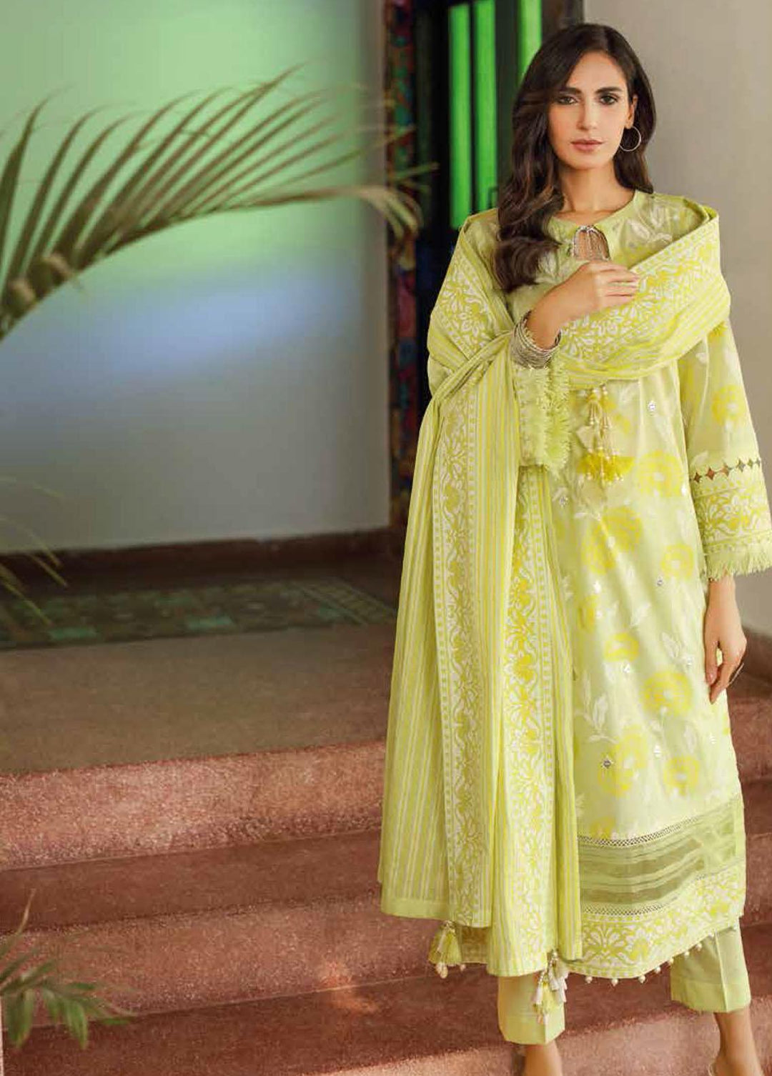 Gul Ahmed Embroidered Lawn Suits Unstitched 3 Piece GA22SB CL-22119 - Summer Collection