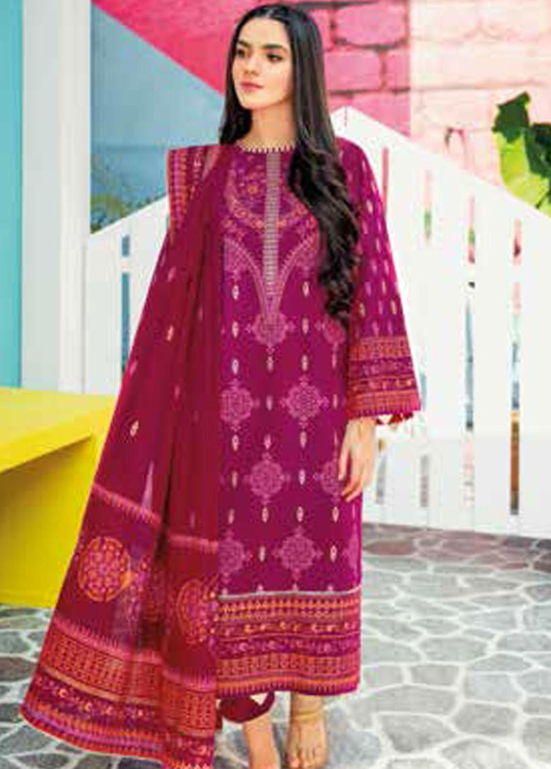 Gul Ahmed Embroidered Lawn Suits Unstitched 3 Piece GA22SB CL-22159 A - Summer Collection