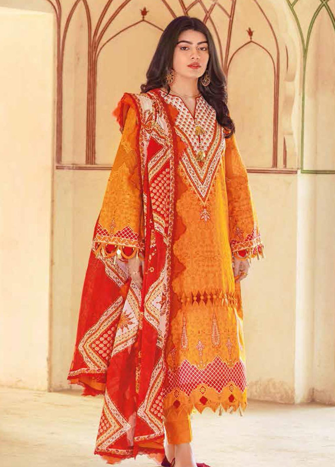 Gul Ahmed Printed Lawn Suits Unstitched 3 Piece GA22SB CL-22166 - Summer Collection