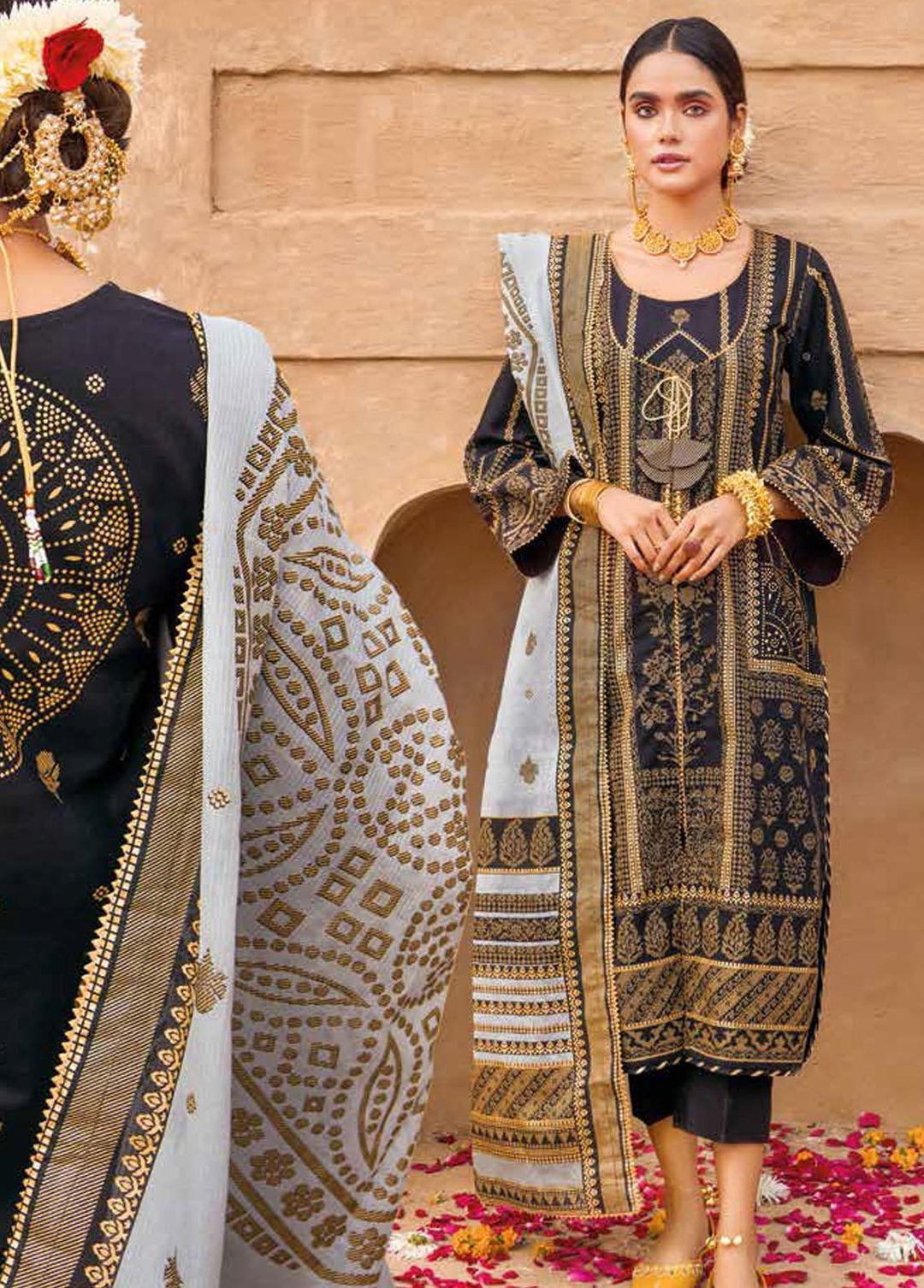 Gul Ahmed Printed Lawn Suits Unstitched 3 Piece GA22SB CL-22217 B - Summer Collection