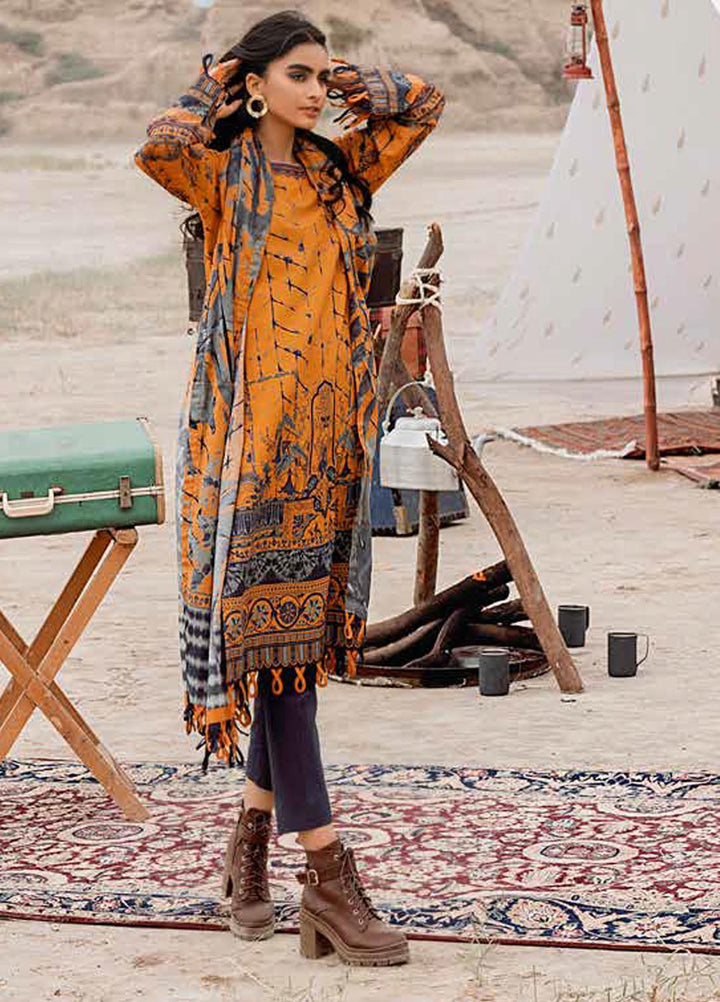 Gul Ahmed Embroidered Corduroy Suits Unstitched 3 Piece GA21WK CD-12001 - Winter Collection