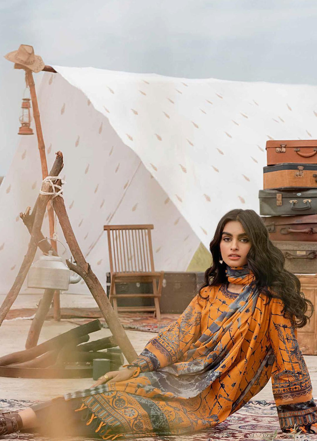 Gul Ahmed Embroidered Corduroy Suits Unstitched 3 Piece GA21WK CD-12001 - Winter Collection