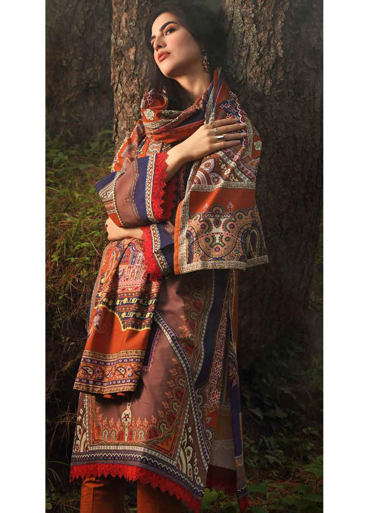 Gul Ahmed Printed Khaddar Suits Unstitched 2 Piece GA21WK TK-12011B - Winter Collection