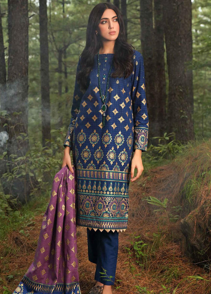 Gul Ahmed Printed Khaddar Suits Unstitched 2 Piece GA21WK TK-12014A - Winter Collection