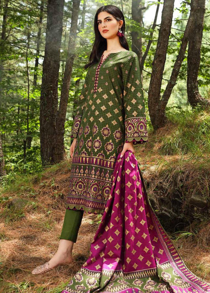 Gul Ahmed Printed Khaddar Suits Unstitched 2 Piece GA21WK TK-12014B - Winter Collection