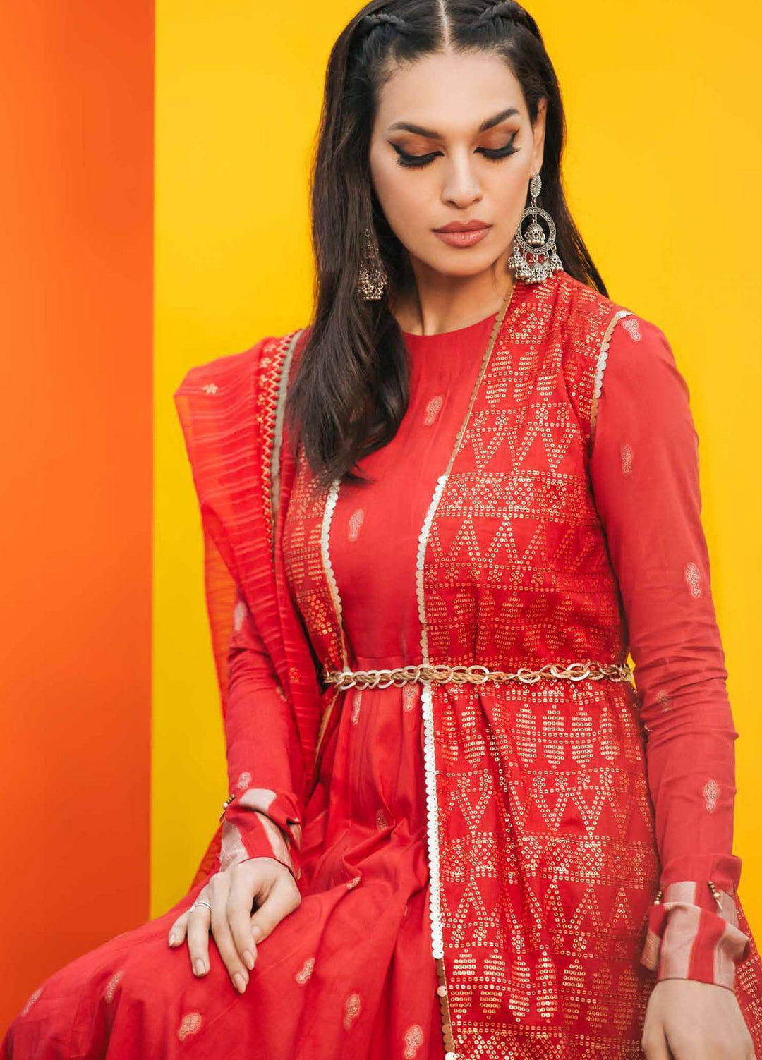 Gul Ahmed Embroidered Jacquard Suits Unstitched 3 Piece GA21FE-2 SP-05 - Festive Collection
