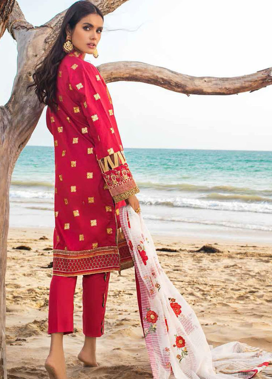 Gul Ahmed Embroidered Dobby Suits Unstitched 3 Piece GA21FL 12219 Zubaidah - Luxury Festive Collection