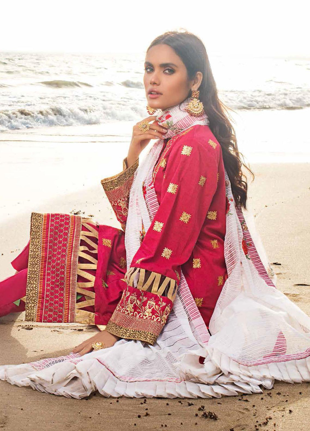 Gul Ahmed Embroidered Dobby Suits Unstitched 3 Piece GA21FL 12219 Zubaidah - Luxury Festive Collection