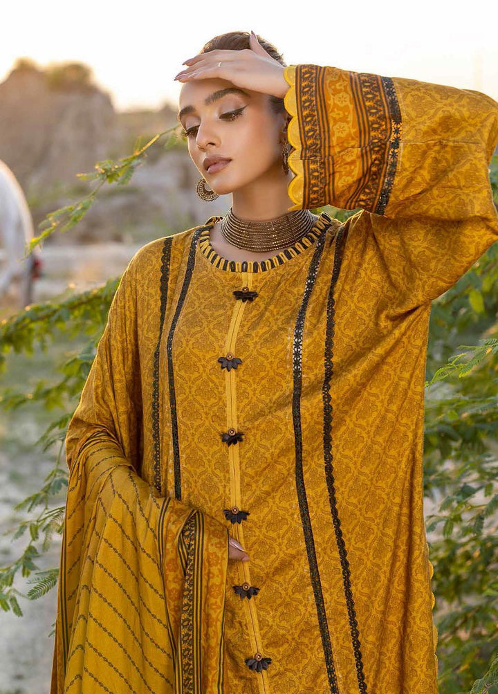 Gul Ahmed Printed Linen Suits Unstitched 3 Piece GA22LN LT-22015A - Winter Collection