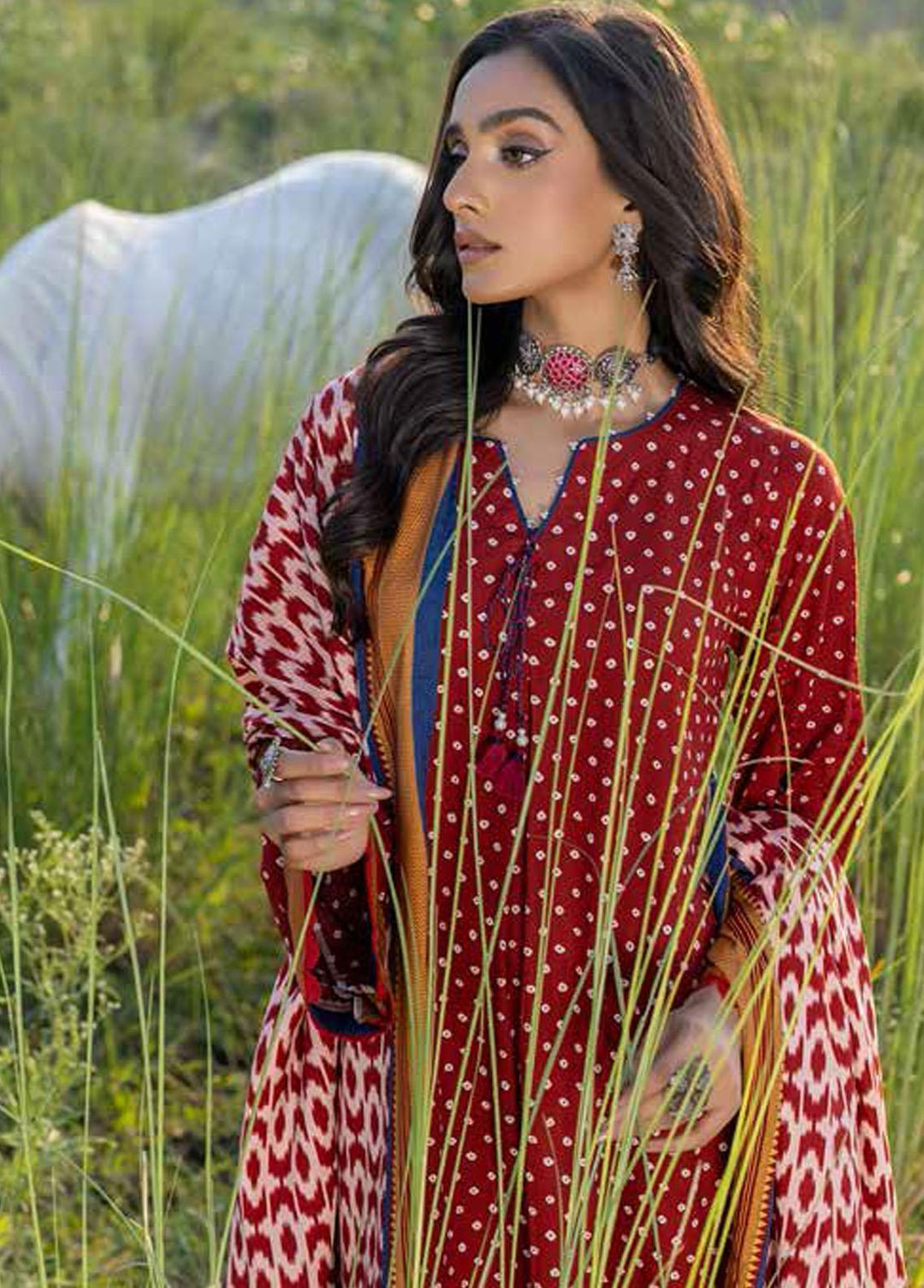 Gul Ahmed Printed Linen Suits Unstitched 3 Piece GA22LN LT-22017B - Winter Collection