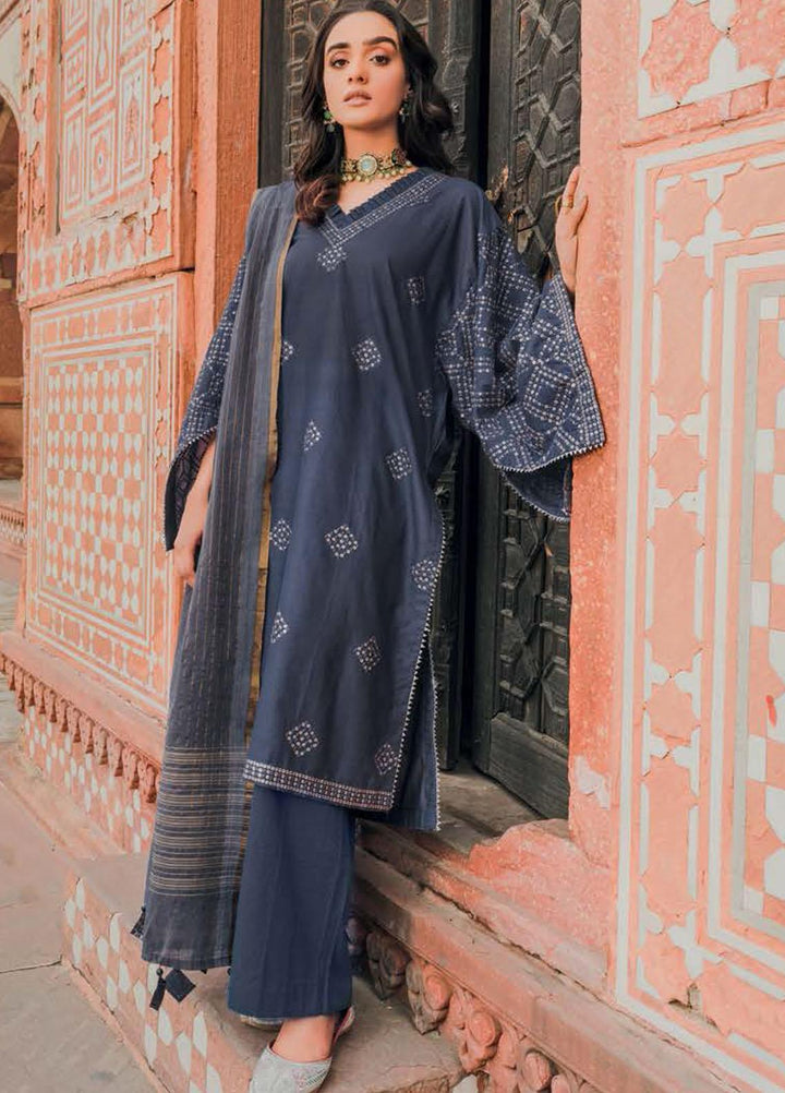 Gul Ahmed Embroidered Zari Suits Unstitched 3 Piece GA22LF FE12196 - Luxury Eid Collection
