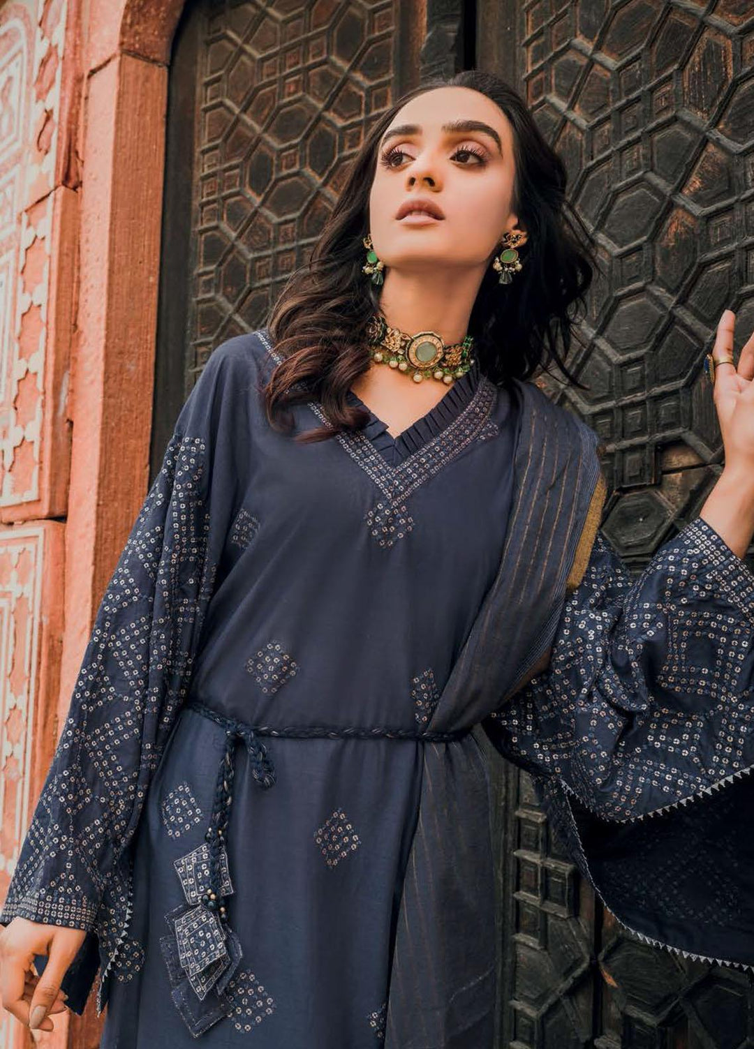Gul Ahmed Embroidered Zari Suits Unstitched 3 Piece GA22LF FE12196 - Luxury Eid Collection