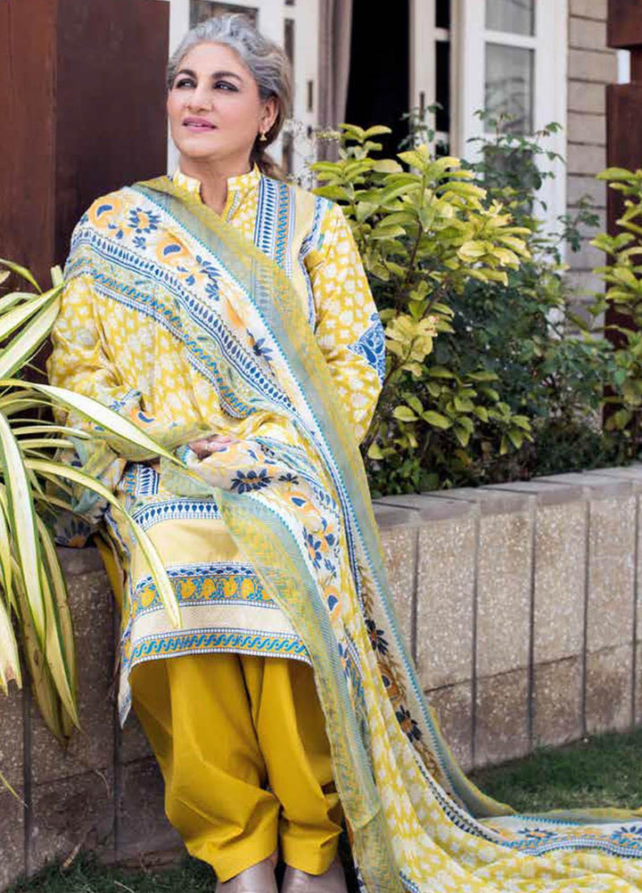 Gul Ahmed Embroidered Lawn Suits Unstitched 3 Piece GA21M BM-177 - Summer Collection