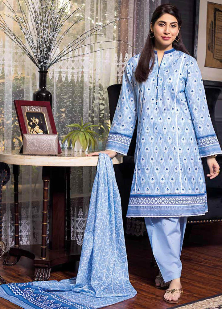 Gul Ahmed Printed Lawn Suits Unstitched 3 Piece GA21M CL-1094 B - Summer Collection