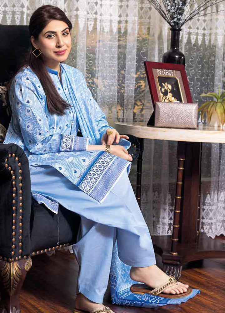 Gul Ahmed Printed Lawn Suits Unstitched 3 Piece GA21M CL-1094 B - Summer Collection