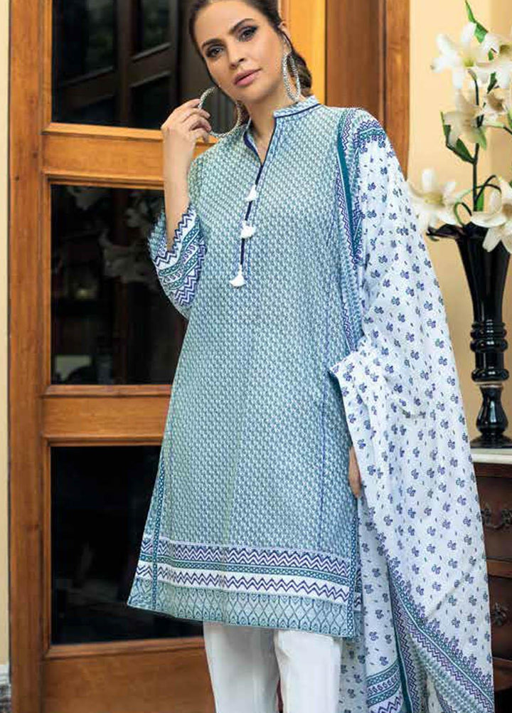 Gul Ahmed Printed Lawn Suits Unstitched 3 Piece GA21M CL-1096 B - Summer Collection