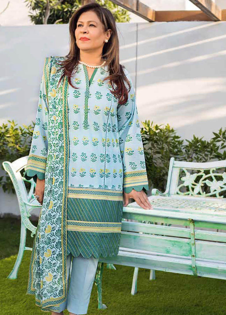 Gul Ahmed Printed Lawn Suits Unstitched 3 Piece GA21M CL-1109 B - Summer Collection